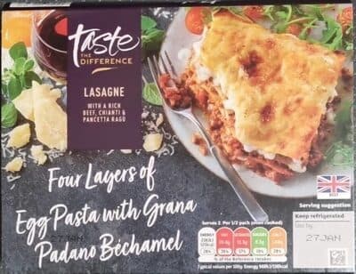 Lasagne four layers of egg pasta with grana padano bechamel