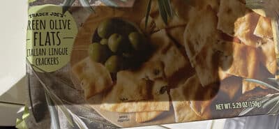 Green Olive Flats Italian Linguge Crackers