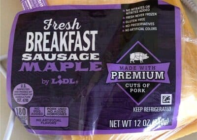 MAPLE BREAKFAST SAUSAGE, MAPLE BREAKFAST