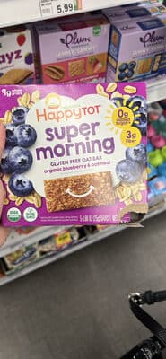 Super Morning Gluten Free Oat Bar Organic Blueberry & Oatmeal