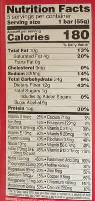 PEANUT BUTTER CRUNCH FLAVORED MEAL REPLACEMENT BARS, PEANUT BUTTER CRUNCH