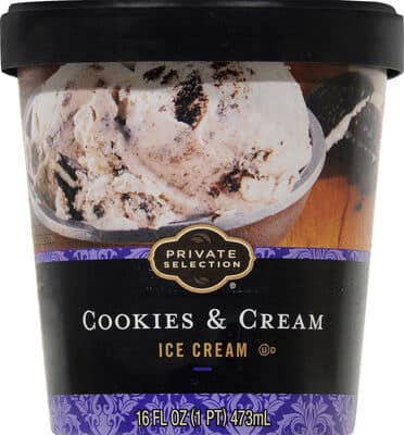 COOKIES & CREAM ICE CREAM, COOKIES & CREAM