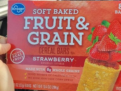 FRUIT & GRAIN CEREAL BARS, STRAWBERRY