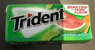 Trident gum, watermelon twist, sugar free