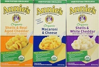 Organic macaroni & cheese variety boxes