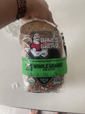 Organic Bread 21 Whole Grains and Seeds