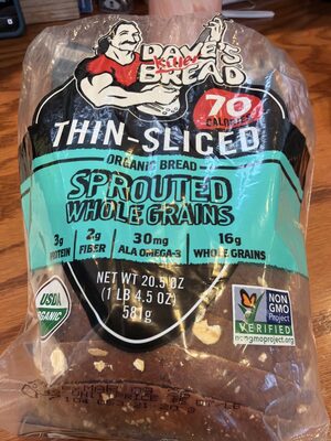 Sprouted Whole Grains Organic Bread Thin-Sliced