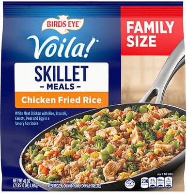 Birds Eye Voila! Chicken Fried Rice Skillet Meals, Frozen Meal, 42 oz. Family Size Bag