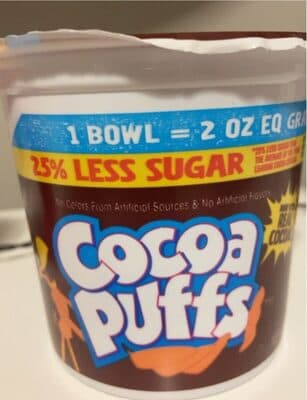 Reduced Sugar Cup Cereal