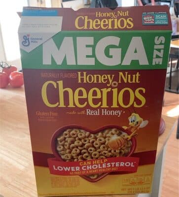 Honey Nut Cheerios Gluten Free Breakfast Cereal Mega Size