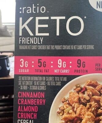 :ratio Cinnamon Cranberry Almond Crunch Breakfast Cereal
