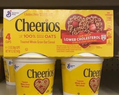 Cheerios Breakfast Cereal Cups 4 Pack