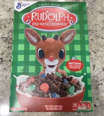 General Mills Rudolph the Red Nosed-Reindeer Breakfast Cereal