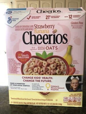 Strawberry Banana Cheerios Breakfast Cereal