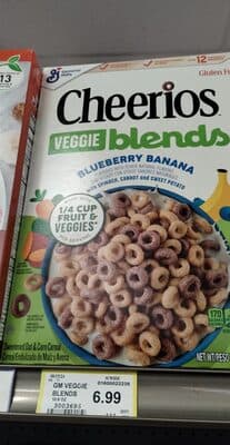 Cheerios Veggie Blends Blueberry Banana
