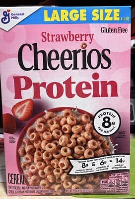 Cheerios Protein Strawberry Breakfast Cereal Large Size