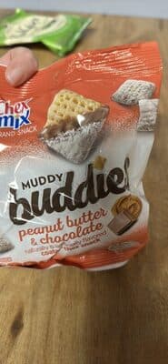 Muddy buddies peanut butter & chocolate coated chex snack