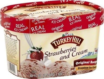 STRAWBERRIES AND CREAM PREMIUM ICE CREAM, STRAWBERRIES AND CREAM