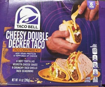 Cheesy double decker taco dinner kit