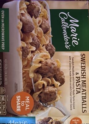 Marie Callender's Swedish Meatballs & Pasta, Meal to Share, Frozen Meal, 26 oz.