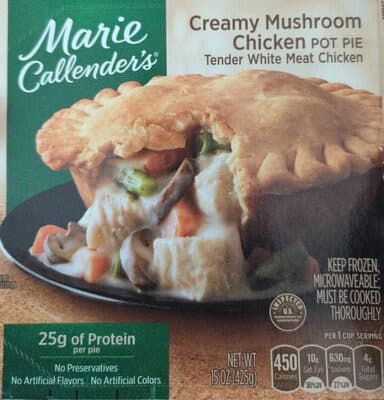Creamy mushroom chicken pot pie tender white meat chicken, creamy mushroom chicken