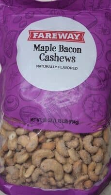 MAPLE BACON FLAVORED CASHEWS, MAPLE BACON