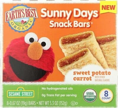 Organic sunny days snack bars