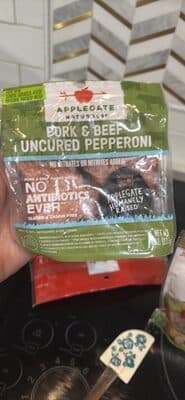 PORK & BEEF UNCURED PEPPERONI, PORK & BEEF