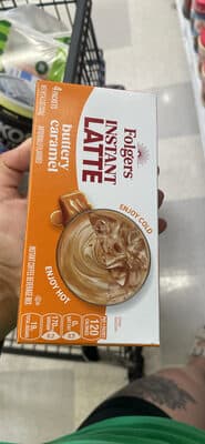 Folgers Instant Latte Buttery Carmel