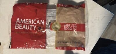 ENRICHED EGG NOODLE PRODUCT, WIDE EGG NOODLES