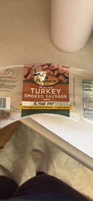 TURKEY SKINLESS SMOKED SAUSAGE, TURKEY