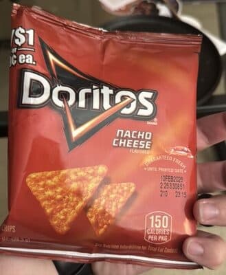 Nacho Cheese Flavored Tortilla Chips — contains Disodium Guanylate