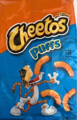 Cheese flavored puffs snacks
