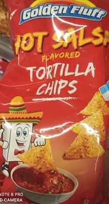 HOT SALSA FLAVORED TORTILLA CHIPS, HOT SALSA
