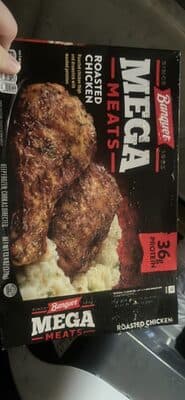 Banquet MEGA Meats Roasted Chicken, Frozen Meal, 13.4 oz.