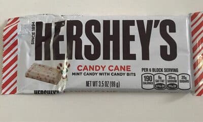 CANDY CANE MINT CANDY WITH CANDY BITS, CANDY CANE