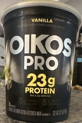 Oikos Pro Vanilla Yogurt-Cultured Ultra-Filtered Milk