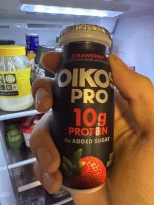 Oikos Pro Strawberry Flavored Greek Yogurt
