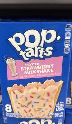 Frosted strawberry milkshake