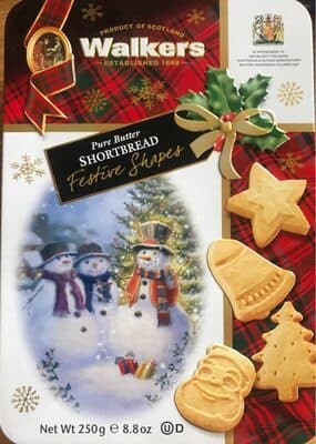 PURE BUTTER SHORTBREAD FESTIVE SHAPES, PURE BUTTER