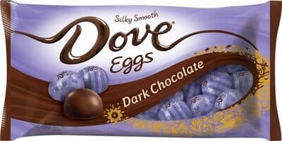 Easter dark chocolate candy eggs ounce