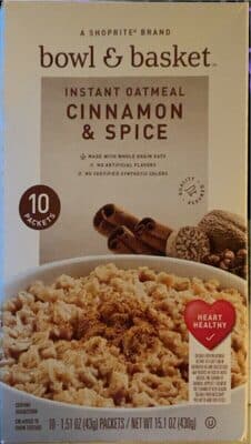 CINNAMON & SPICE INSTANT OATMEAL, CINNAMON & SPICE