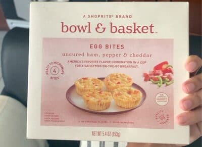 EGG UNCURED HAM, PEPPER & CHEDDAR BITES, EGG