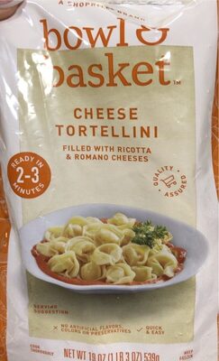 CHEESE TORTELLINI FILLED WITH RICOTTA & ROMANO CHEESES, CHEESE