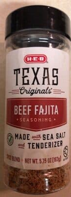 TEXAS ORIGINALS, BEEF FAJITA SEASONING SPICE BLEND, BEEF FAJITA