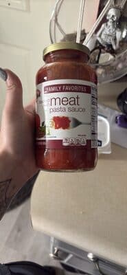 MEAT FLAVORED PASTA SAUCE, MEAT