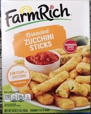 BREADED ZUCCHINI STICKS, BREADED ZUCCHINI