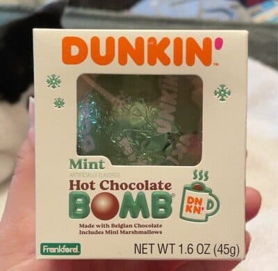 MINT FLAVORED HOT CHOCOLATE BOMB, MINT