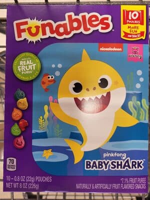 FAT FREE BABY SHARK ASSORTED FRUIT FLAVORED SNACKS