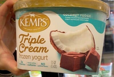 COCONUT FUDGE TRIPLE CREAM FROZEN YOGURT, COCONUT FUDGE